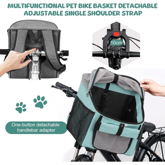 BigKing Bicycle Bag for Pets, Front Bicycle Basket for Dogs, Foldable Bicycle Basket, Suitable for Outdoor Riding and Camping with Pets BigKing Bicycle Bag for Pets, Front Bicycle Basket for Dogs, Foldable Bicycle Basket, Suitable for Outdoor Riding and Camping with Pets