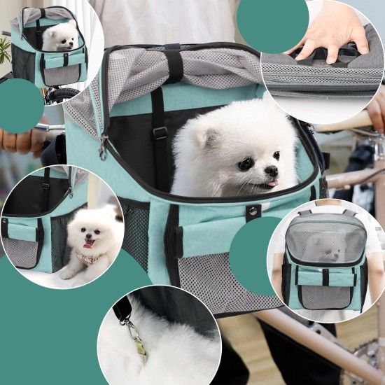 BigKing Bicycle Bag for Pets, Front Bicycle Basket for Dogs, Foldable Bicycle Basket, Suitable for Outdoor Riding and Camping with Pets BigKing Bicycle Bag for Pets, Front Bicycle Basket for Dogs, Foldable Bicycle Basket, Suitable for Outdoor Riding and Camping with Pets