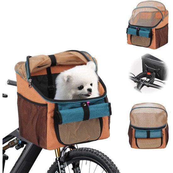 BigKing Bicycle Bag for Pets, Front Bicycle Basket for Dogs, Foldable Bicycle Basket, Suitable for Outdoor Riding and Camping with Pets BigKing Bicycle Bag for Pets, Front Bicycle Basket for Dogs, Foldable Bicycle Basket, Suitable for Outdoor Riding and Camping with Pets