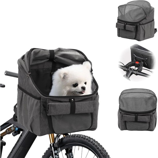 BigKing Bicycle Bag for Pets, Front Bicycle Basket for Dogs, Foldable Bicycle Basket, Suitable for Outdoor Riding and Camping with Pets BigKing Bicycle Bag for Pets, Front Bicycle Basket for Dogs, Foldable Bicycle Basket, Suitable for Outdoor Riding and Camping with Pets