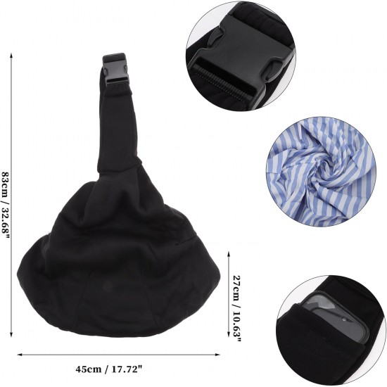CAPASTEC Adjustable Pet Carrier Neck Pouch for Cats and Small Dogs, Black CAPASTEC Adjustable Pet Carrier Neck Pouch for Cats and Small Dogs, Black