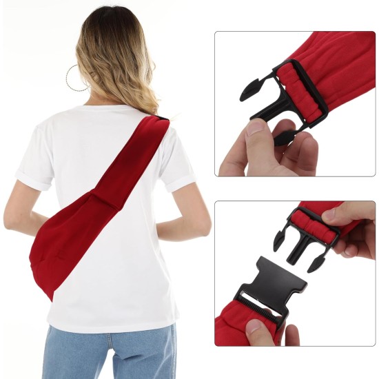 CAPASTEC Pet Sling Carrier, Adjustable Pet Carrier for Cats and Small Dogs, Red CAPASTEC Pet Sling Carrier, Adjustable Pet Carrier for Cats and Small Dogs, Red