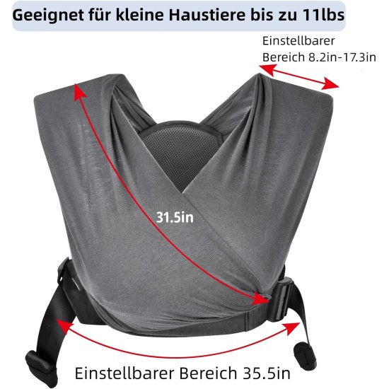CUBY Dog Carrier Bag, Forward Facing Backpack Carrier Shoulder to Reduce Back Pain, Hands-Free and Adjustable Puppy Sling (Dark Grey) CUBY Dog Carrier Bag, Forward Facing Backpack Carrier Shoulder to Reduce Back Pain, Hands-Free and Adjustable Puppy Sling (Dark Grey)