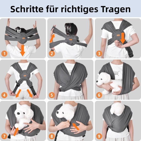 CUBY Dog Carrier Bag, Forward Facing Backpack Carrier Shoulder to Reduce Back Pain, Hands-Free and Adjustable Puppy Sling (Dark Grey) CUBY Dog Carrier Bag, Forward Facing Backpack Carrier Shoulder to Reduce Back Pain, Hands-Free and Adjustable Puppy Sling (Dark Grey)
