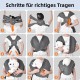 CUBY Dog Carrier Bag, Forward Facing Backpack Carrier Shoulder to Reduce Back Pain, Hands-Free and Adjustable Puppy Sling (Dark Grey) CUBY Dog Carrier Bag, Forward Facing Backpack Carrier Shoulder to Reduce Back Pain, Hands-Free and Adjustable Puppy Sling (Dark Grey)