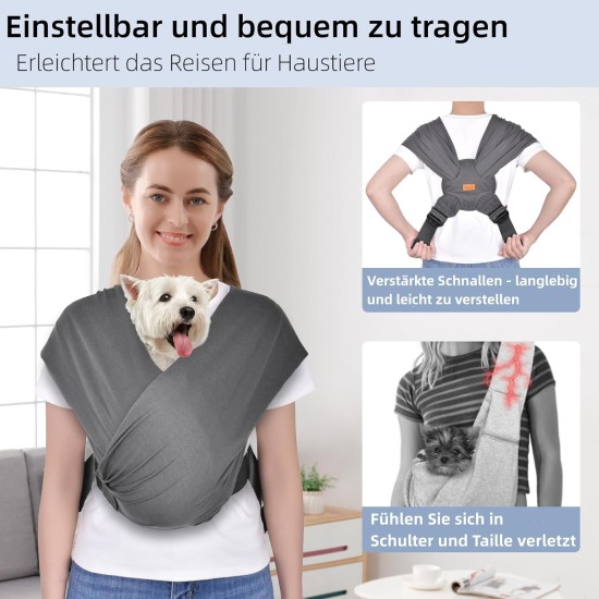 CUBY Dog Carrier Bag, Forward Facing Backpack Carrier Shoulder to Reduce Back Pain, Hands-Free and Adjustable Puppy Sling (Dark Grey) CUBY Dog Carrier Bag, Forward Facing Backpack Carrier Shoulder to Reduce Back Pain, Hands-Free and Adjustable Puppy Sling (Dark Grey)