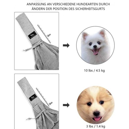CUBY Dog Carrier Bag, Summer Sling Dogs, Hands-Free Breathable Mesh Adjustable for Small Dogs and Cats (Adjustable Shoulder Strap, Brown) CUBY Dog Carrier Bag, Summer Sling Dogs, Hands-Free Breathable Mesh Adjustable for Small Dogs and Cats (Adjustable Shoulder Strap, Brown)