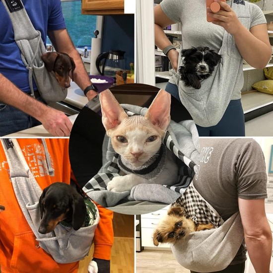 CUBY Dog Carrier Bag, Summer Sling Dogs, Hands-Free Breathable Mesh Adjustable for Small Dogs and Cats (Adjustable Shoulder Strap, Brown) CUBY Dog Carrier Bag, Summer Sling Dogs, Hands-Free Breathable Mesh Adjustable for Small Dogs and Cats (Adjustable Shoulder Strap, Brown)