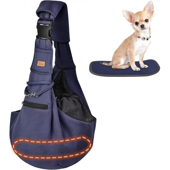 CUBY Dog Carrier Bag, Summer Sling Dogs, Hands-Free Breathable Mesh Adjustable for Small Dogs and Cats (Adjustable Shoulder Strap, Brown) CUBY Dog Carrier Bag, Summer Sling Dogs, Hands-Free Breathable Mesh Adjustable for Small Dogs and Cats (Adjustable Shoulder Strap, Brown)