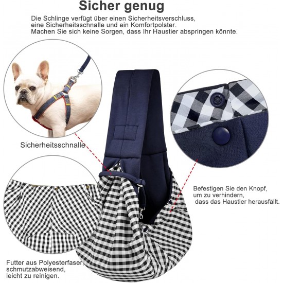 CUBY Dog Carrier Bag, Summer Sling Dogs, Hands-Free Breathable Mesh Adjustable for Small Dogs and Cats (Adjustable Shoulder Strap, Brown) CUBY Dog Carrier Bag, Summer Sling Dogs, Hands-Free Breathable Mesh Adjustable for Small Dogs and Cats (Adjustable Shoulder Strap, Brown)