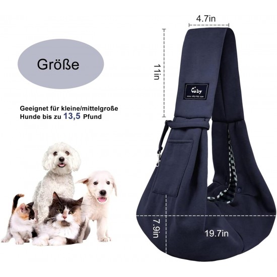 CUBY Dog Carrier Bag, Summer Sling Dogs, Hands-Free Breathable Mesh Adjustable for Small Dogs and Cats (Adjustable Shoulder Strap, Brown) CUBY Dog Carrier Bag, Summer Sling Dogs, Hands-Free Breathable Mesh Adjustable for Small Dogs and Cats (Adjustable Shoulder Strap, Brown)