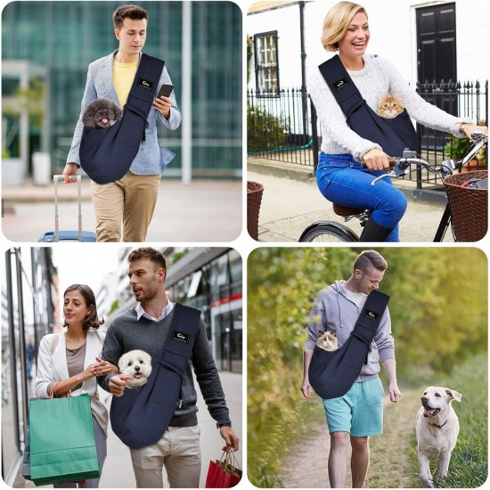 CUBY Dog Carrier Bag, Summer Sling Dogs, Hands-Free Breathable Mesh Adjustable for Small Dogs and Cats (Adjustable Shoulder Strap, Brown) CUBY Dog Carrier Bag, Summer Sling Dogs, Hands-Free Breathable Mesh Adjustable for Small Dogs and Cats (Adjustable Shoulder Strap, Brown)