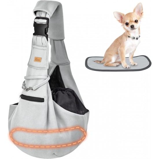CUBY Dog Carrier Bag, Summer Sling Dogs, Hands-Free Breathable Mesh Adjustable for Small Dogs and Cats (Adjustable Shoulder Strap, Brown) CUBY Dog Carrier Bag, Summer Sling Dogs, Hands-Free Breathable Mesh Adjustable for Small Dogs and Cats (Adjustable Shoulder Strap, Brown)