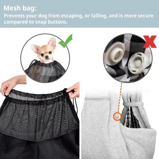 CUBY Dog Carrier, Sling Dogs, Hands-Free Breathable Mesh Adjustable for Small Dogs and Cats (Adjustable Shoulder Strap, Brown) CUBY Dog Carrier, Sling Dogs, Hands-Free Breathable Mesh Adjustable for Small Dogs and Cats (Adjustable Shoulder Strap, Brown)
