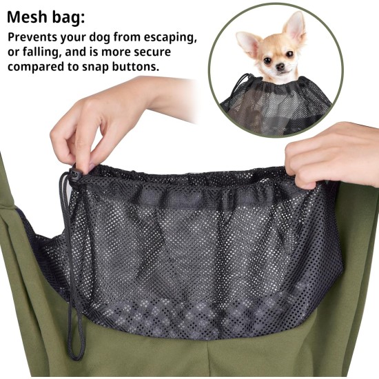 CUBY Dog Carrier, Sling Dogs, Hands-Free Breathable Mesh Adjustable for Small Dogs and Cats (Adjustable Shoulder Strap, Brown) CUBY Dog Carrier, Sling Dogs, Hands-Free Breathable Mesh Adjustable for Small Dogs and Cats (Adjustable Shoulder Strap, Brown)