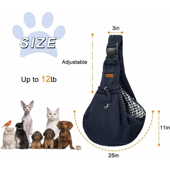 CUBY Dog Carrier, Sling Dogs, Hands-Free Breathable Mesh Adjustable for Small Dogs and Cats (Adjustable Shoulder Strap, Brown) CUBY Dog Carrier, Sling Dogs, Hands-Free Breathable Mesh Adjustable for Small Dogs and Cats (Adjustable Shoulder Strap, Brown)