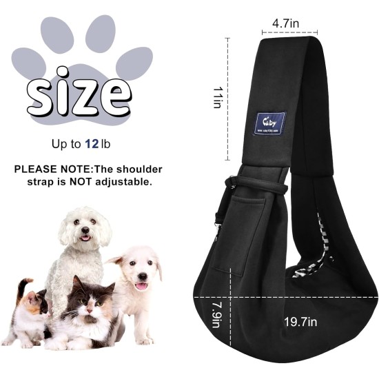 CUBY Dog Carrier, Sling Dogs, Hands-Free Breathable Mesh Adjustable for Small Dogs and Cats (Adjustable Shoulder Strap, Brown) CUBY Dog Carrier, Sling Dogs, Hands-Free Breathable Mesh Adjustable for Small Dogs and Cats (Adjustable Shoulder Strap, Brown)