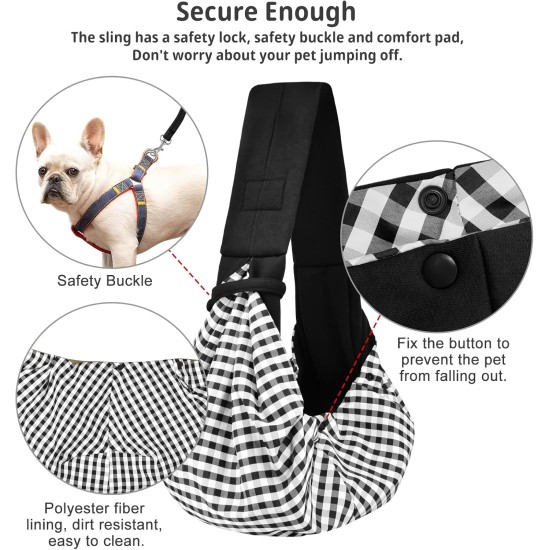 CUBY Dog Carrier, Sling Dogs, Hands-Free Breathable Mesh Adjustable for Small Dogs and Cats (Adjustable Shoulder Strap, Brown) CUBY Dog Carrier, Sling Dogs, Hands-Free Breathable Mesh Adjustable for Small Dogs and Cats (Adjustable Shoulder Strap, Brown)