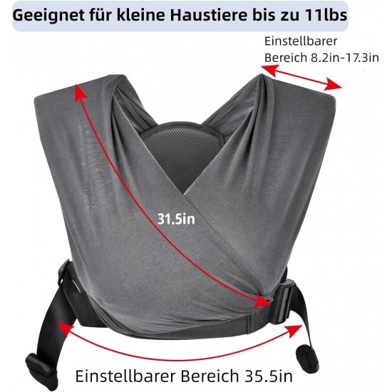 CUBY Dog Carrier, Summer Carry Bag, Forward Facing Backpack Carrier Shoulder to Reduce Back Pain, Hands-Free and Adjustable Puppy Sling 10 lbs (Light Grey) CUBY Dog Carrier, Summer Carry Bag, Forward Facing Backpack Carrier Shoulder to Reduce Back Pain, Hands-Free and Adjustable Puppy Sling 10 lbs (Light Grey)