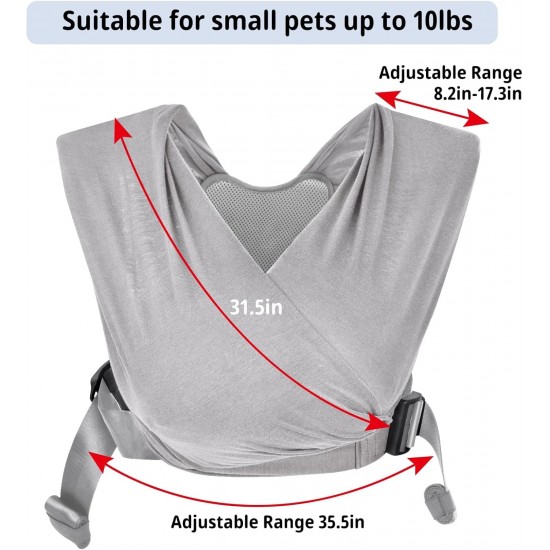 CUBY Dog Carrier, Summer Carry Bag, Forward Facing Backpack Carrier Shoulder to Reduce Back Pain, Hands-Free and Adjustable Puppy Sling 10 lbs (Light Grey) CUBY Dog Carrier, Summer Carry Bag, Forward Facing Backpack Carrier Shoulder to Reduce Back Pain, Hands-Free and Adjustable Puppy Sling 10 lbs (Light Grey)