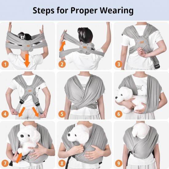 CUBY Dog Carrier, Summer Carry Bag, Forward Facing Backpack Carrier Shoulder to Reduce Back Pain, Hands-Free and Adjustable Puppy Sling 10 lbs (Light Grey) CUBY Dog Carrier, Summer Carry Bag, Forward Facing Backpack Carrier Shoulder to Reduce Back Pain, Hands-Free and Adjustable Puppy Sling 10 lbs (Light Grey)