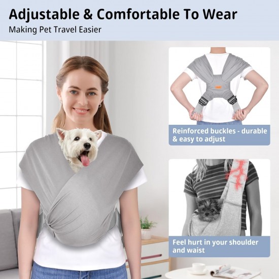 CUBY Dog Carrier, Summer Carry Bag, Forward Facing Backpack Carrier Shoulder to Reduce Back Pain, Hands-Free and Adjustable Puppy Sling 10 lbs (Light Grey) CUBY Dog Carrier, Summer Carry Bag, Forward Facing Backpack Carrier Shoulder to Reduce Back Pain, Hands-Free and Adjustable Puppy Sling 10 lbs (Light Grey)