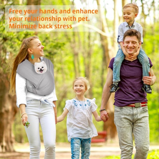 CUBY Dog Carrier, Summer Carry Bag, Forward Facing Backpack Carrier Shoulder to Reduce Back Pain, Hands-Free and Adjustable Puppy Sling 10 lbs (Light Grey) CUBY Dog Carrier, Summer Carry Bag, Forward Facing Backpack Carrier Shoulder to Reduce Back Pain, Hands-Free and Adjustable Puppy Sling 10 lbs (Light Grey)