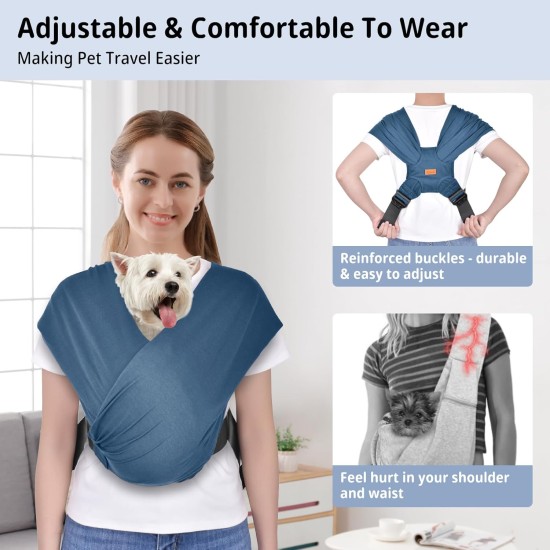 CUBY Dog Carry Bag, Forward Facing Backpack Carrier Shoulder to Reduce Back Pain, Hands-Free and Adjustable Puppy Sling 9 lbs (Dark Grey) CUBY Dog Carry Bag, Forward Facing Backpack Carrier Shoulder to Reduce Back Pain, Hands-Free and Adjustable Puppy Sling 9 lbs (Dark Grey)