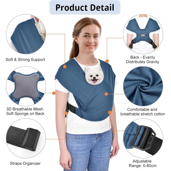 CUBY Dog Carry Bag, Forward Facing Backpack Carrier Shoulder to Reduce Back Pain, Hands-Free and Adjustable Puppy Sling 9 lbs (Dark Grey) CUBY Dog Carry Bag, Forward Facing Backpack Carrier Shoulder to Reduce Back Pain, Hands-Free and Adjustable Puppy Sling 9 lbs (Dark Grey)