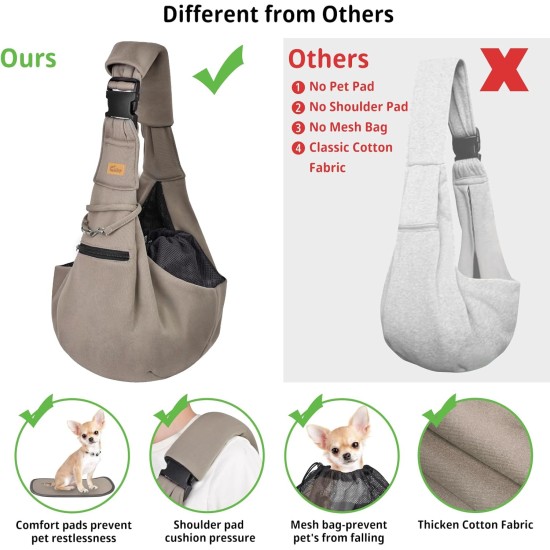 CUBY Dog Cat Carrier Reversible Soft Bag and Carry Bag Suitable for Puppies Small Dogs Cats Outdoor (Khaki Senior, Adjustable Strap 2.0) CUBY Dog Cat Carrier Reversible Soft Bag and Carry Bag Suitable for Puppies Small Dogs Cats Outdoor (Khaki Senior, Adjustable Strap 2.0)