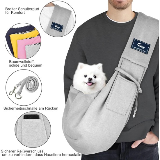 CUBY Dog Cat Carrier Reversible Soft Bag and Carry Bag Suitable for Puppies Small Dogs Cats Outdoor (Khaki Senior, Adjustable Strap 2.0) CUBY Dog Cat Carrier Reversible Soft Bag and Carry Bag Suitable for Puppies Small Dogs Cats Outdoor (Khaki Senior, Adjustable Strap 2.0)
