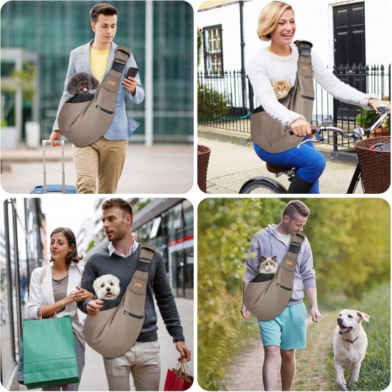 CUBY Dog Cat Carrier Reversible Soft Bag and Carry Bag Suitable for Puppies Small Dogs Cats Outdoor (Khaki Senior, Adjustable Strap 2.0) CUBY Dog Cat Carrier Reversible Soft Bag and Carry Bag Suitable for Puppies Small Dogs Cats Outdoor (Khaki Senior, Adjustable Strap 2.0)