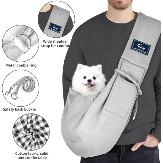 CUBY Dog Cat Carrier Reversible Soft Bag and Carry Bag Suitable for Puppies Small Dogs Cats Outdoor (Khaki Senior, Adjustable Strap 2.0) CUBY Dog Cat Carrier Reversible Soft Bag and Carry Bag Suitable for Puppies Small Dogs Cats Outdoor (Khaki Senior, Adjustable Strap 2.0)