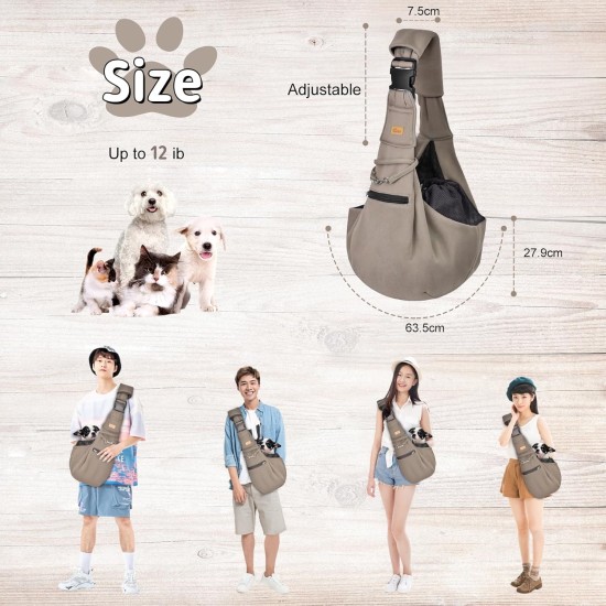 CUBY Dog Cat Carrier Reversible Soft Bag and Carry Bag Suitable for Puppies Small Dogs Cats Outdoor (Khaki Senior, Adjustable Strap 2.0) CUBY Dog Cat Carrier Reversible Soft Bag and Carry Bag Suitable for Puppies Small Dogs Cats Outdoor (Khaki Senior, Adjustable Strap 2.0)
