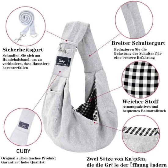 CUBY Dog Cat Carrier Reversible Soft Bag and Carry Bag Suitable for Puppies Small Dogs Cats Outdoor (Khaki Senior, Adjustable Strap 2.0) CUBY Dog Cat Carrier Reversible Soft Bag and Carry Bag Suitable for Puppies Small Dogs Cats Outdoor (Khaki Senior, Adjustable Strap 2.0)