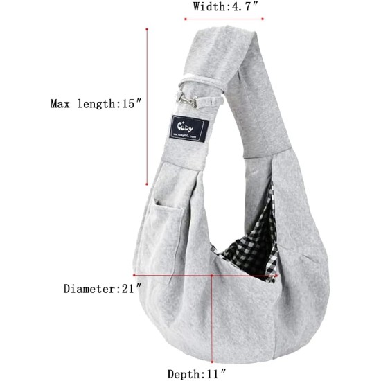 CUBY Dog Cat Carrier Reversible Soft Bag and Carry Bag Suitable for Puppies Small Dogs Cats Outdoor (Khaki Senior, Adjustable Strap 2.0) CUBY Dog Cat Carrier Reversible Soft Bag and Carry Bag Suitable for Puppies Small Dogs Cats Outdoor (Khaki Senior, Adjustable Strap 2.0)