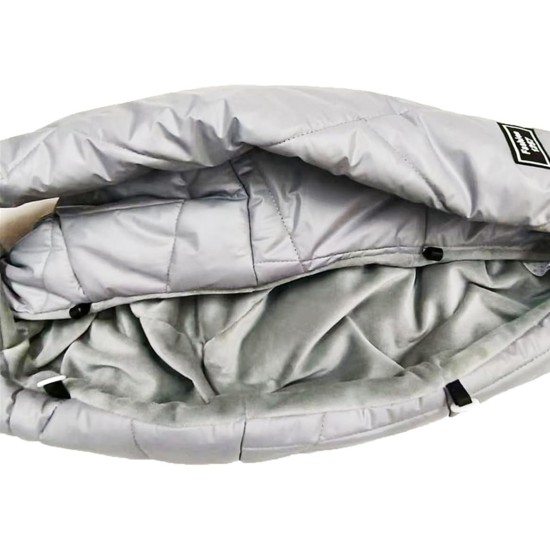 CYBERNOVA Small Pet Dog Cat Sling Carrier for 1-7 kg, Warm and Windproof with Bag, Hand-Free Pet Bag, Dog Cat Puppy Carry Bag for Winter Cold Weather (Grey) CYBERNOVA Small Pet Dog Cat Sling Carrier for 1-7 kg, Warm and Windproof with Bag, Hand-Free Pet Bag, Dog Cat Puppy Carry Bag for Winter Cold Weather (Grey)