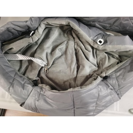 CYBERNOVA Small Pet Dog Cat Sling Carrier for 1-7 kg, Warm and Windproof with Bag, Hand-Free Pet Bag, Dog Cat Puppy Carry Bag for Winter Cold Weather (Grey) CYBERNOVA Small Pet Dog Cat Sling Carrier for 1-7 kg, Warm and Windproof with Bag, Hand-Free Pet Bag, Dog Cat Puppy Carry Bag for Winter Cold Weather (Grey)