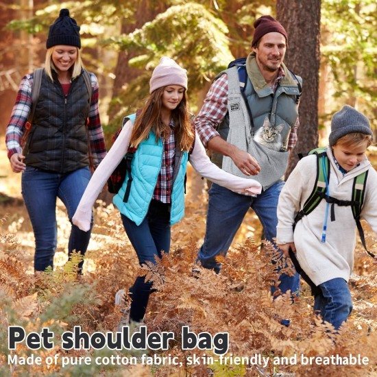 Carrier Sling Dog, Dog Bag, Puppies, Portable Dog Carry Bag, Up to 7.5 kg, Cat Carrier, Grey Dog Carrier, Transport Bag, Comfortable Dog Bags for Small Dogs and Cats Carrier Sling Dog, Dog Bag, Puppies, Portable Dog Carry Bag, Up to 7.5 kg, Cat Carrier, Grey Dog Carrier, Transport Bag, Comfortable Dog Bags for Small Dogs and Cats