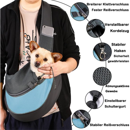 Carrier Sling Small Dog Carry Bag Mesh Dog Carrier Bag Adjustable Dog Carrier Bag Breathable Dog Bag Pet Shoulder Bag Outdoor Transport Bag for 2-6 kg Dogs Puppy Cat (Sky Blue) Carrier Sling Small Dog Carry Bag Mesh Dog Carrier Bag Adjustable Dog Carrier Bag Breathable Dog Bag Pet Shoulder Bag Outdoor Transport Bag for 2-6 kg Dogs Puppy Cat (Sky Blue)