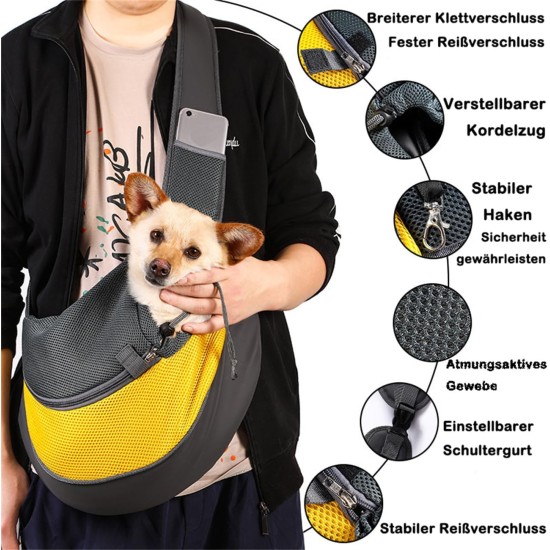 Carrier Sling Small Dog Carry Bag Mesh Dog Carrier Bag Adjustable Dog Carrier Bag Breathable Dog Bag Pet Shoulder Bag Outdoor Transport Bag for 2-6 kg Dogs Puppy Cat (Sky Blue) Carrier Sling Small Dog Carry Bag Mesh Dog Carrier Bag Adjustable Dog Carrier Bag Breathable Dog Bag Pet Shoulder Bag Outdoor Transport Bag for 2-6 kg Dogs Puppy Cat (Sky Blue)