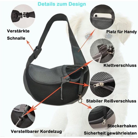 Carrier Sling Small Dog Carry Bag Mesh Dog Carrier Bag Adjustable Dog Carrier Bag Breathable Dog Bag Pet Shoulder Bag Outdoor Transport Bag for 2-6 kg Dogs Puppy Cat (Sky Blue) Carrier Sling Small Dog Carry Bag Mesh Dog Carrier Bag Adjustable Dog Carrier Bag Breathable Dog Bag Pet Shoulder Bag Outdoor Transport Bag for 2-6 kg Dogs Puppy Cat (Sky Blue)