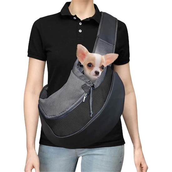 Carrier Sling Small Dog Carry Bag Mesh Dog Carrier Bag Adjustable Dog Carrier Bag Breathable Dog Bag Pet Shoulder Bag Outdoor Transport Bag for 2-6 kg Dogs Puppy Cat (Black) Carrier Sling Small Dog Carry Bag Mesh Dog Carrier Bag Adjustable Dog Carrier Bag Breathable Dog Bag Pet Shoulder Bag Outdoor Transport Bag for 2-6 kg Dogs Puppy Cat (Black)