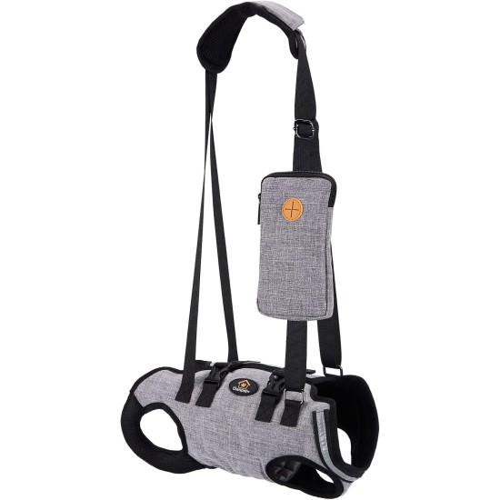 Carrying Aid Harness, Lifting Harness for Medium Dogs, Sling for Medium Dogs, Full Body Harness, Dog Carry Bag with Shoulder Strap, Soft, Waterproof, Adjustable, Grey, XL Carrying Aid Harness, Lifting Harness for Medium Dogs, Sling for Medium Dogs, Full Body Harness, Dog Carry Bag with Shoulder Strap, Soft, Waterproof, Adjustable, Grey, XL