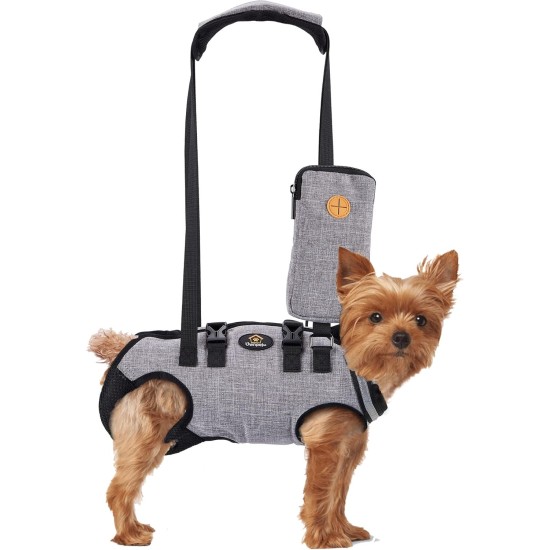 Carrying Aid Harness, Lifting Harness for Medium Dogs, Sling for Medium Dogs, Full Body Harness, Dog Carry Bag with Shoulder Strap, Soft, Waterproof, Adjustable, Grey, XL Carrying Aid Harness, Lifting Harness for Medium Dogs, Sling for Medium Dogs, Full Body Harness, Dog Carry Bag with Shoulder Strap, Soft, Waterproof, Adjustable, Grey, XL