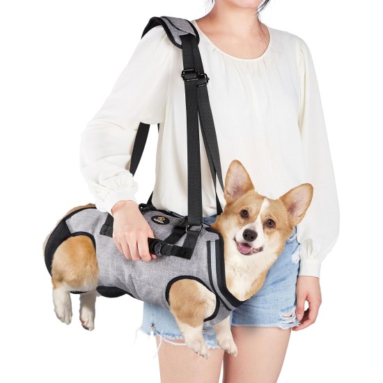 Carrying Aid Harness, Lifting Harness for Medium Dogs, Sling for Medium Dogs, Full Body Harness, Dog Carry Bag with Shoulder Strap, Soft, Waterproof, Adjustable, Grey, XL Carrying Aid Harness, Lifting Harness for Medium Dogs, Sling for Medium Dogs, Full Body Harness, Dog Carry Bag with Shoulder Strap, Soft, Waterproof, Adjustable, Grey, XL