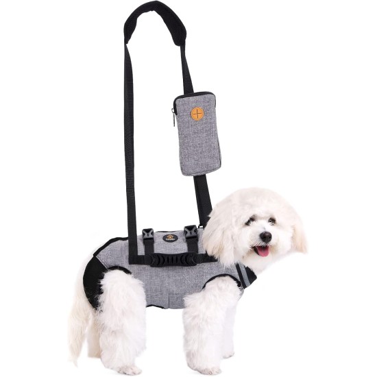 Carrying Aid Harness, Lifting Harness for Medium Dogs, Sling for Medium Dogs, Full Body Harness, Dog Carry Bag with Shoulder Strap, Soft, Waterproof, Adjustable, Grey, XL Carrying Aid Harness, Lifting Harness for Medium Dogs, Sling for Medium Dogs, Full Body Harness, Dog Carry Bag with Shoulder Strap, Soft, Waterproof, Adjustable, Grey, XL