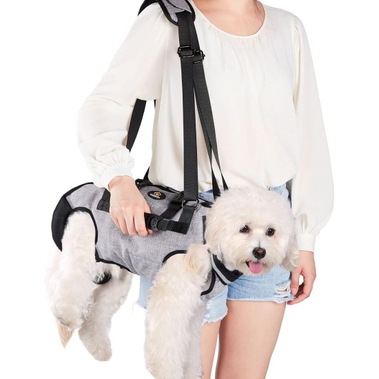 Carrying Aid Harness, Lifting Harness for Medium Dogs, Sling for Medium Dogs, Full Body Harness, Dog Carry Bag with Shoulder Strap, Soft, Waterproof, Adjustable, Grey, XL Carrying Aid Harness, Lifting Harness for Medium Dogs, Sling for Medium Dogs, Full Body Harness, Dog Carry Bag with Shoulder Strap, Soft, Waterproof, Adjustable, Grey, XL
