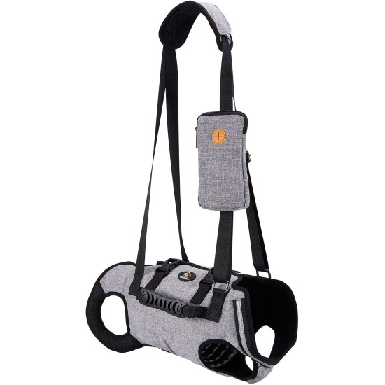 Carrying Aid Harness, Lifting Harness for Medium Dogs, Sling for Medium Dogs, Full Body Harness, Dog Carry Bag with Shoulder Strap, Soft, Waterproof, Adjustable, Grey, XL Carrying Aid Harness, Lifting Harness for Medium Dogs, Sling for Medium Dogs, Full Body Harness, Dog Carry Bag with Shoulder Strap, Soft, Waterproof, Adjustable, Grey, XL