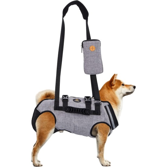 Carrying Aid Harness, Lifting Harness for Medium Dogs, Sling for Medium Dogs, Full Body Harness, Dog Carry Bag with Shoulder Strap, Soft, Waterproof, Adjustable, Grey, XL Carrying Aid Harness, Lifting Harness for Medium Dogs, Sling for Medium Dogs, Full Body Harness, Dog Carry Bag with Shoulder Strap, Soft, Waterproof, Adjustable, Grey, XL